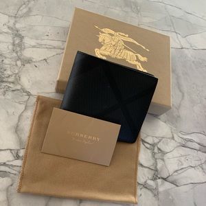 Burberry London Check and Leather Bifold Wallet